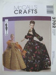 3702 MCCALLS TYLER WENTWORTH RETRO BALLGOWNS DOLL PATTERN